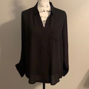 The Limited Black Button Down Blouse